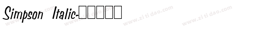 Simpson Italic字体转换